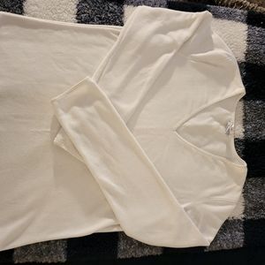 Long sleeve white warm top.